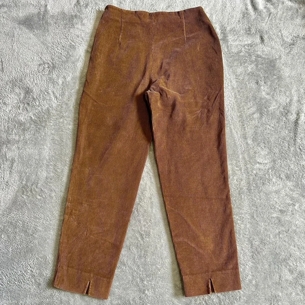 Piazza Sempione Camel Corduroy Ankle Pants IT 42 US 6 Made in Italy